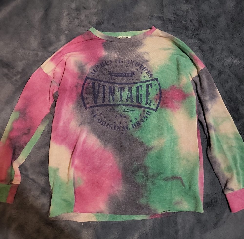 Colorful Tie-Dye Kids Long Sleeve Shirt